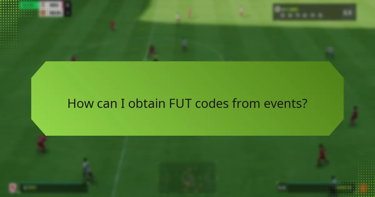How can I obtain FUT codes from events?