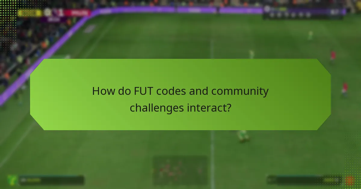 How do FUT codes and community challenges interact?