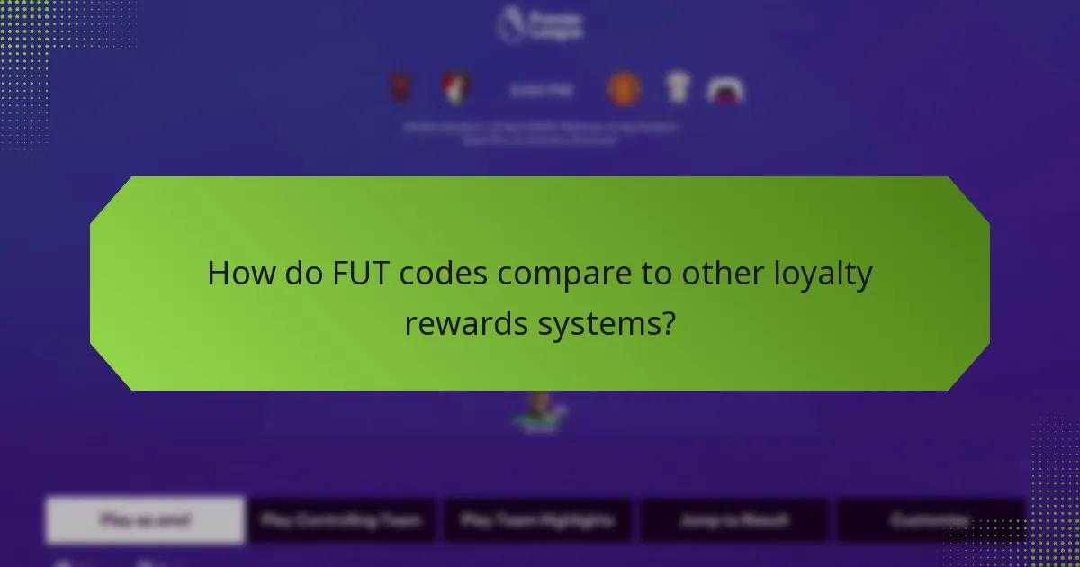 How do FUT codes compare to other loyalty rewards systems?