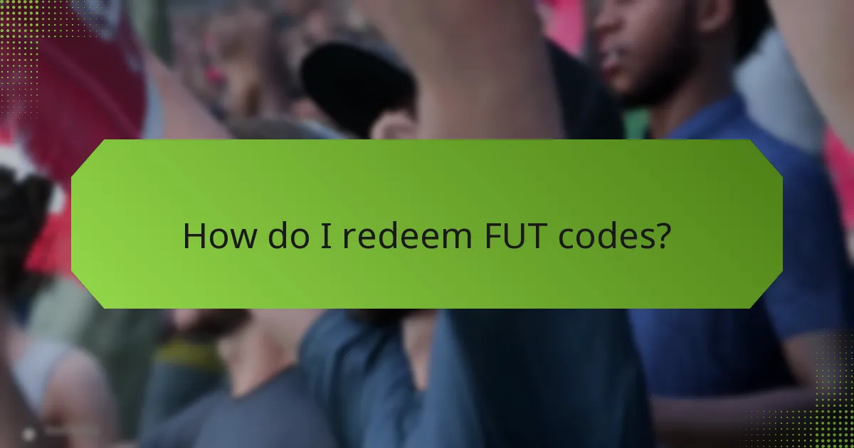 How do I redeem FUT codes?