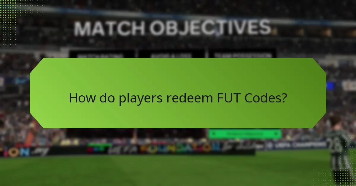 How do players redeem FUT Codes?