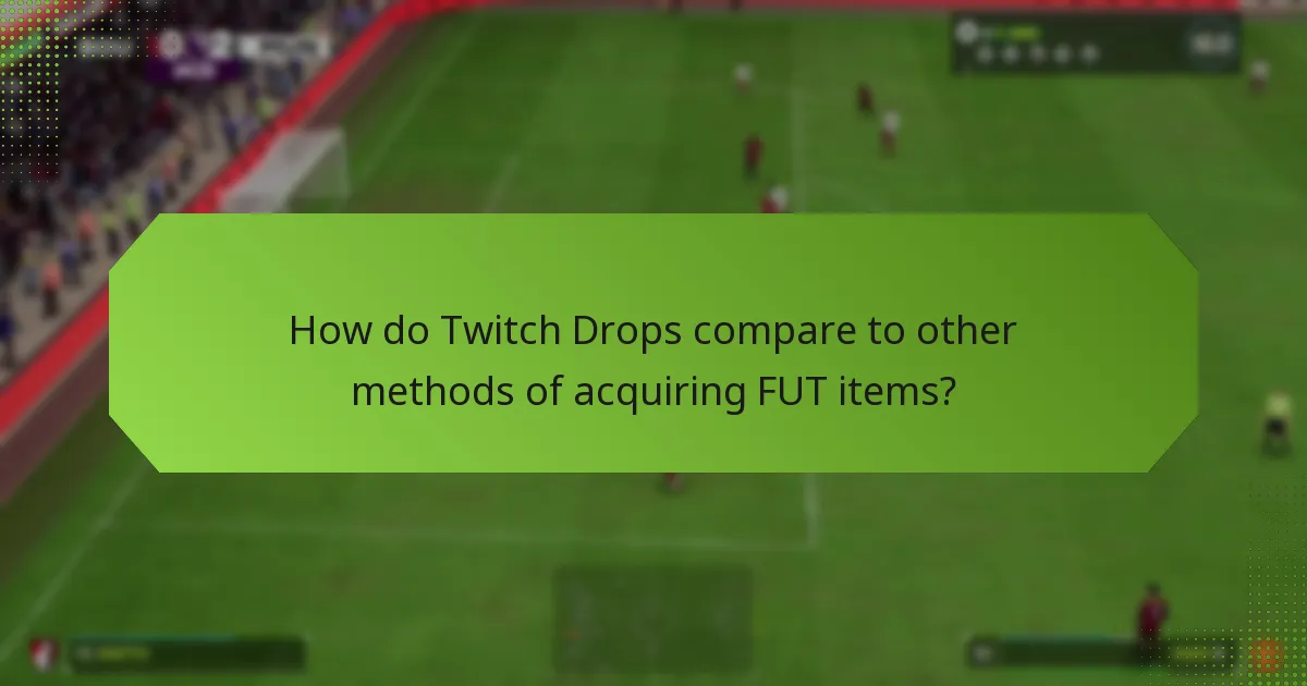 How do Twitch Drops compare to other methods of acquiring FUT items?