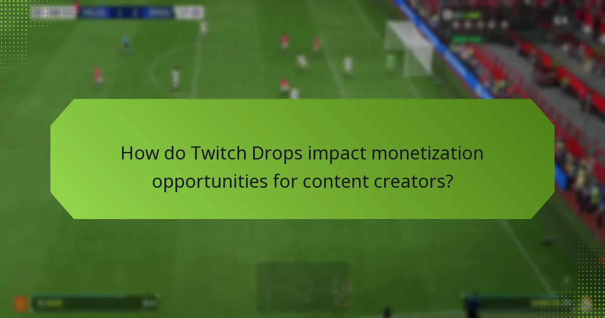How do Twitch Drops impact monetization opportunities for content creators?