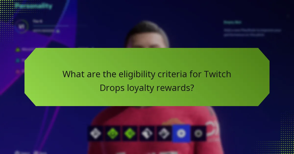 What are the eligibility criteria for Twitch Drops loyalty rewards?
