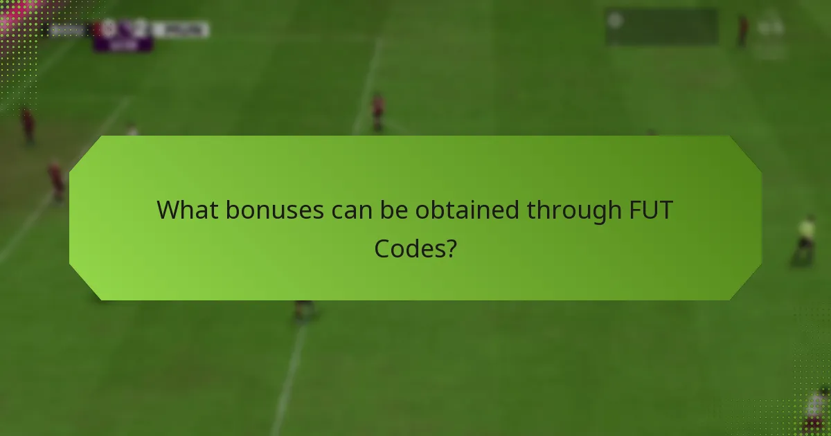 What bonuses can be obtained through FUT Codes?