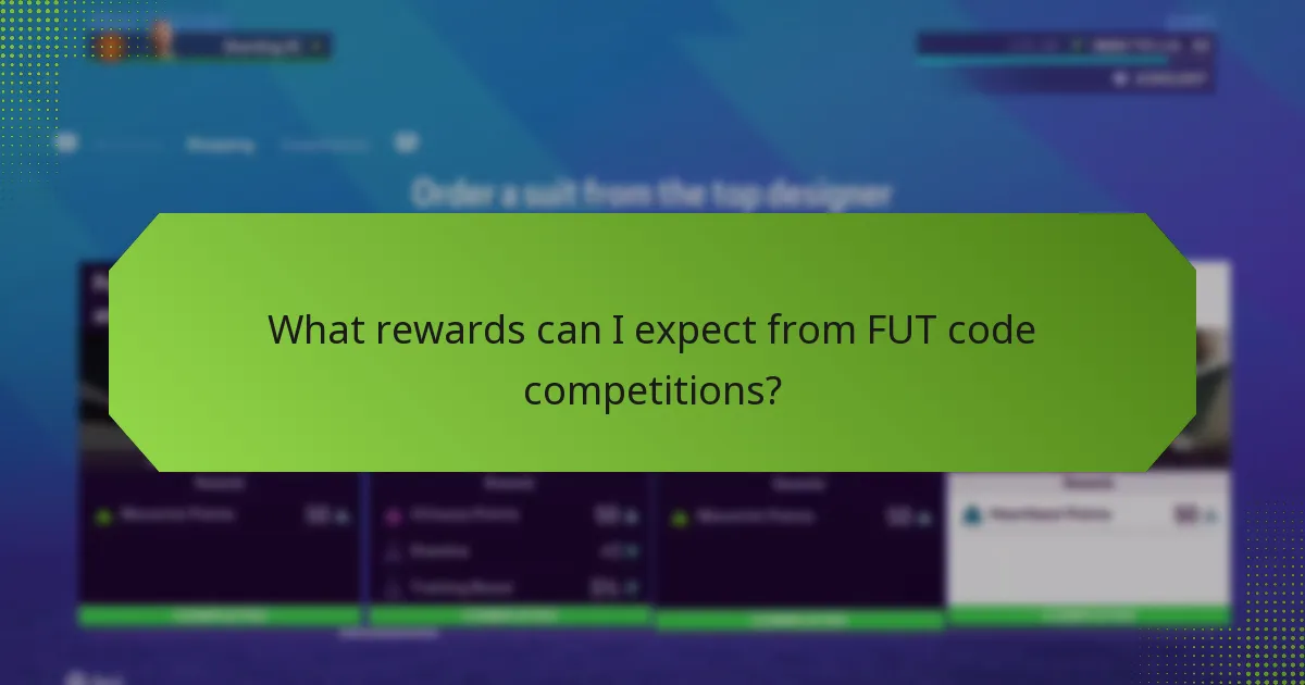What rewards can I expect from FUT code competitions?