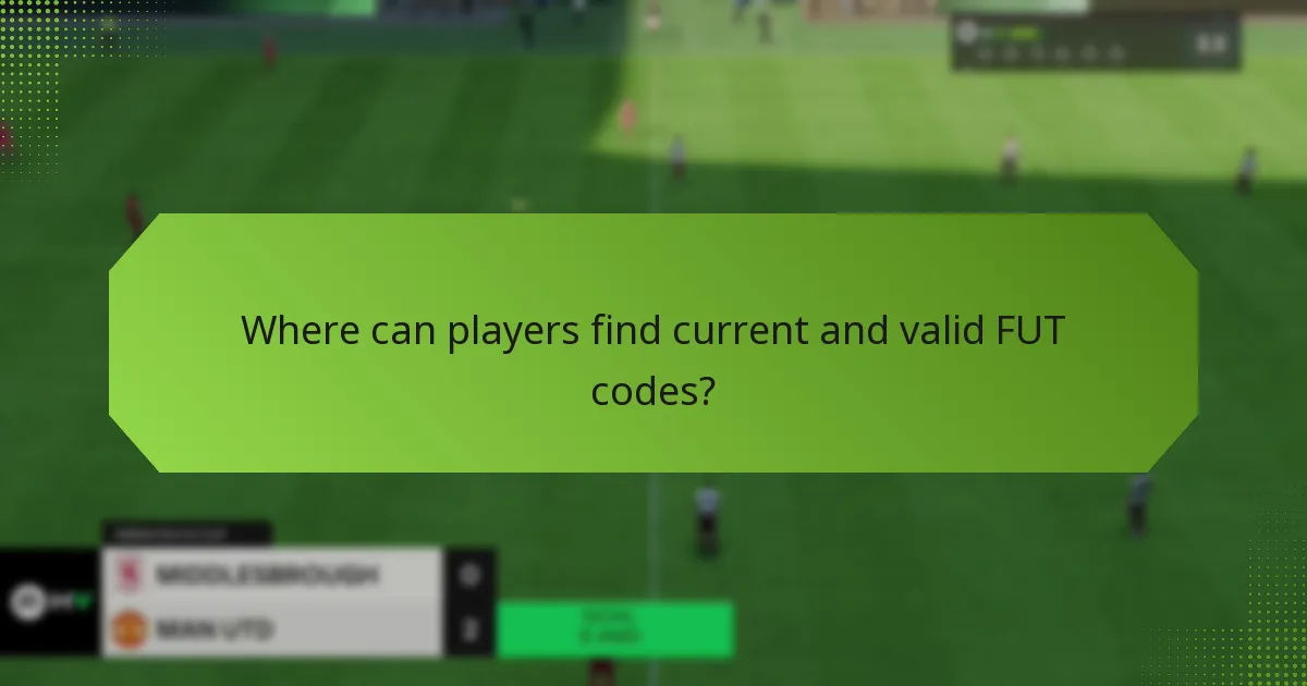 Where can players find current and valid FUT codes?