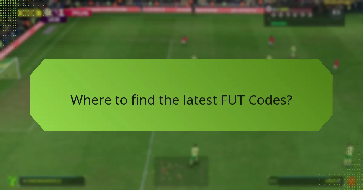 Where to find the latest FUT Codes?