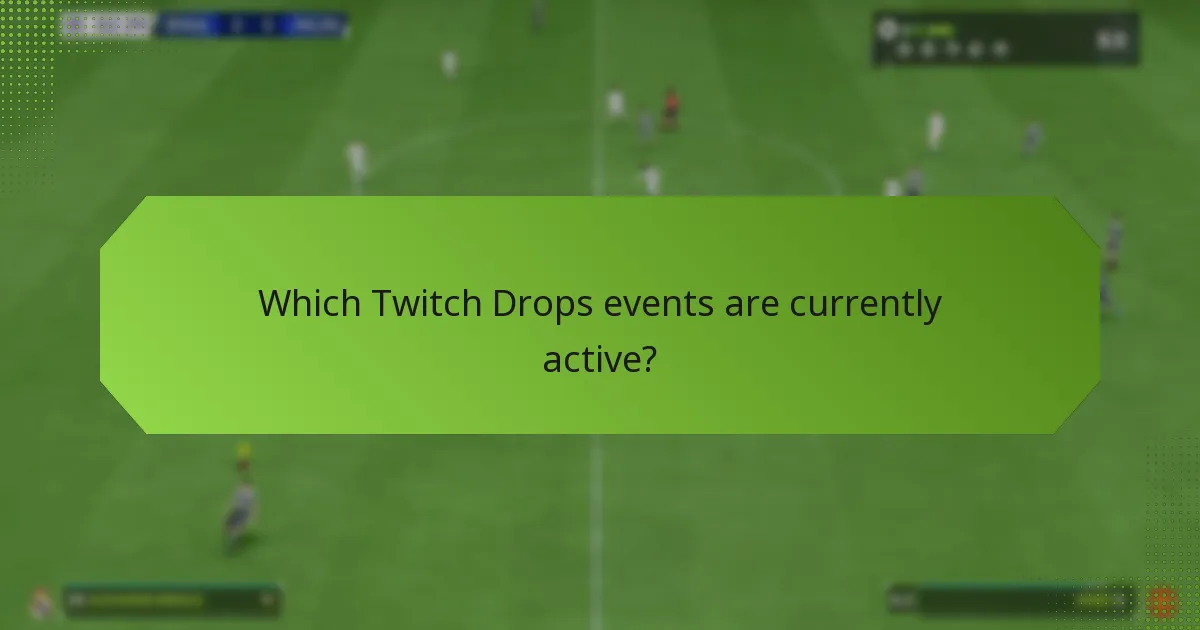 Which Twitch Drops events are currently active?